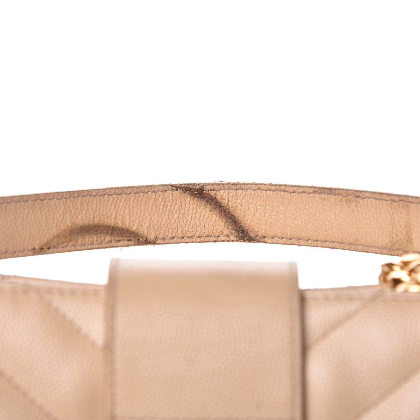 Grain De Poudre Matelasse Chevron Monogram Shopping Bag Nude Powder