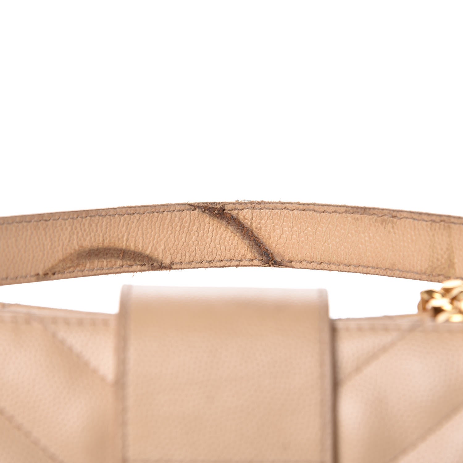 Saint Laurent Grain De Poudre Matelasse Chevron Monogram Shopping Bag Nude Powder 12 of 16