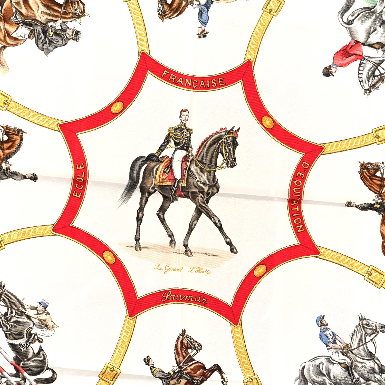 Hermes Silk Les General L'Hotte Scarf 90 2 of 4