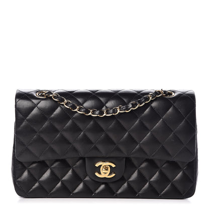 Chanel Lambskin Quilted Medium Double Flap Black 1 of 12