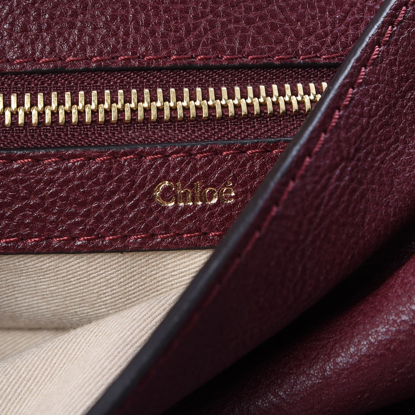 Calfskin Georgia Hobo Burgundy