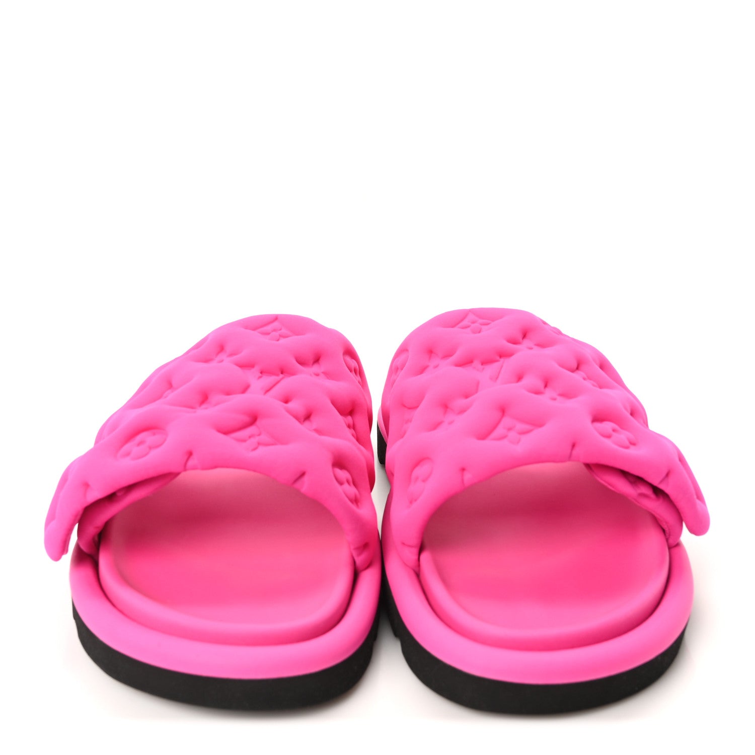 Louis Vuitton Technical Fabric Embossed Monogram Pool Pillow Comfort Mules 41 Fuchsia 3 of 9