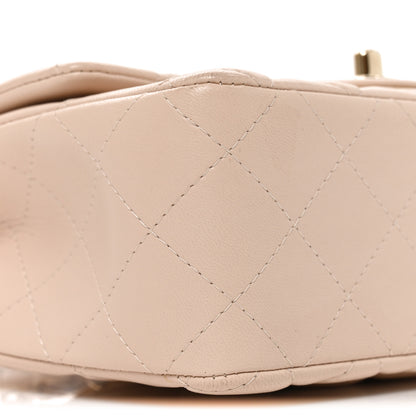 Chanel Lambskin Quilted Mini Rectangular Flap Light Beige 9 of 10