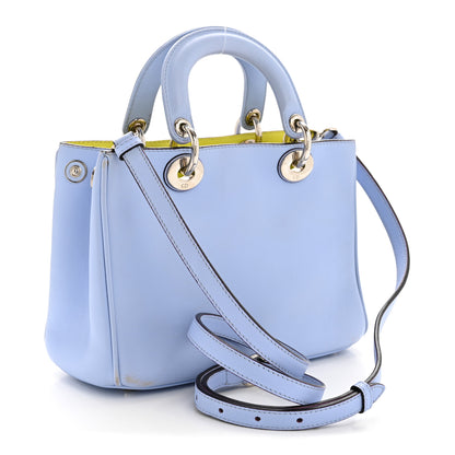 Christian Dior Smooth Calfskin Mini Diorissimo Tote Lavender Jaune Fluo 3 of 17