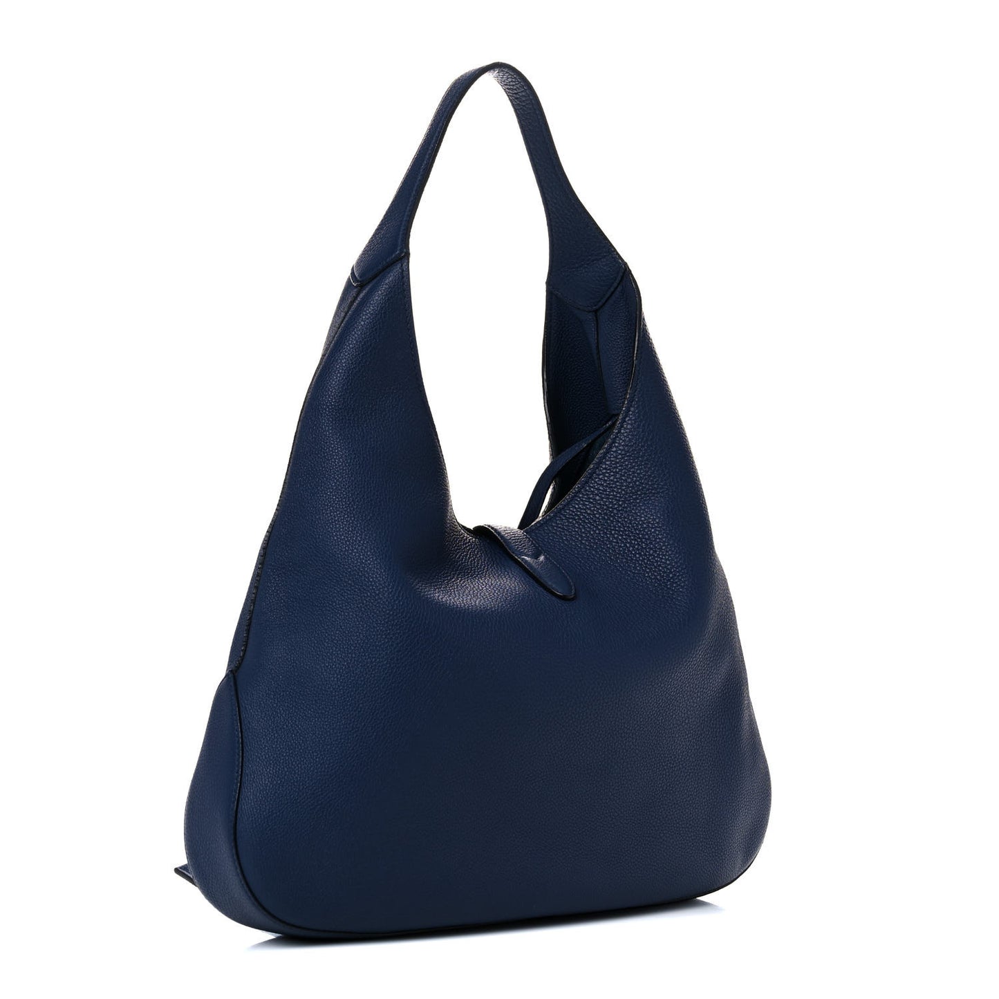 Soft Grained Calfskin Large Jackie Hobo Classic Blue Marine