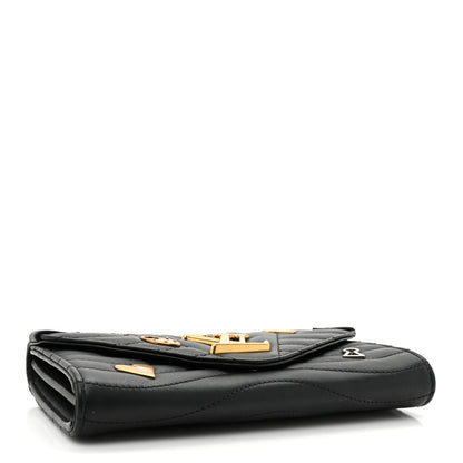 Louis Vuitton Calfskin Love Lock New Wave Long Wallet Black 4 of 10