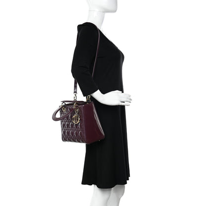 Christian Dior Patent Cannage Medium Lady Dior Purple 2 of 11