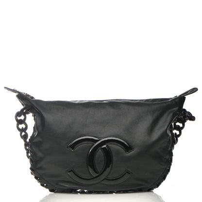 Chanel Calfskin Modern Chain Rhodoid Hobo Black 1 of 8