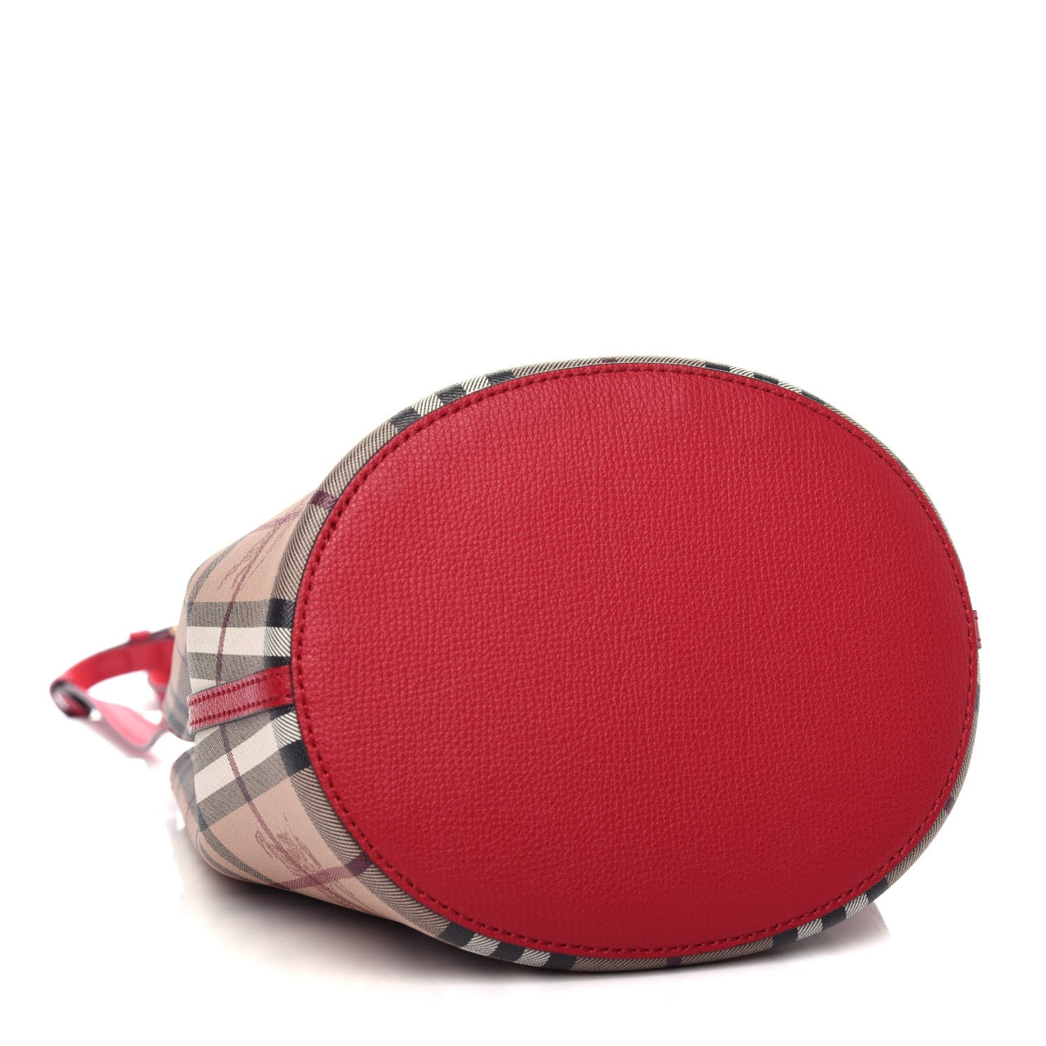 Burberry Haymarket Check Colours Small Lorne Bucket Crossbody Poppy Red 4 of 9