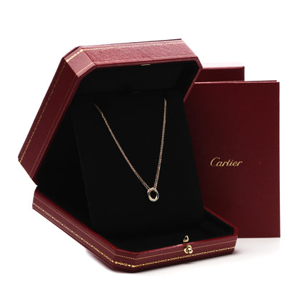 Cartier 18K Pink Yellow White Gold Trinity Double Chain Pendant Necklace 6 of 6