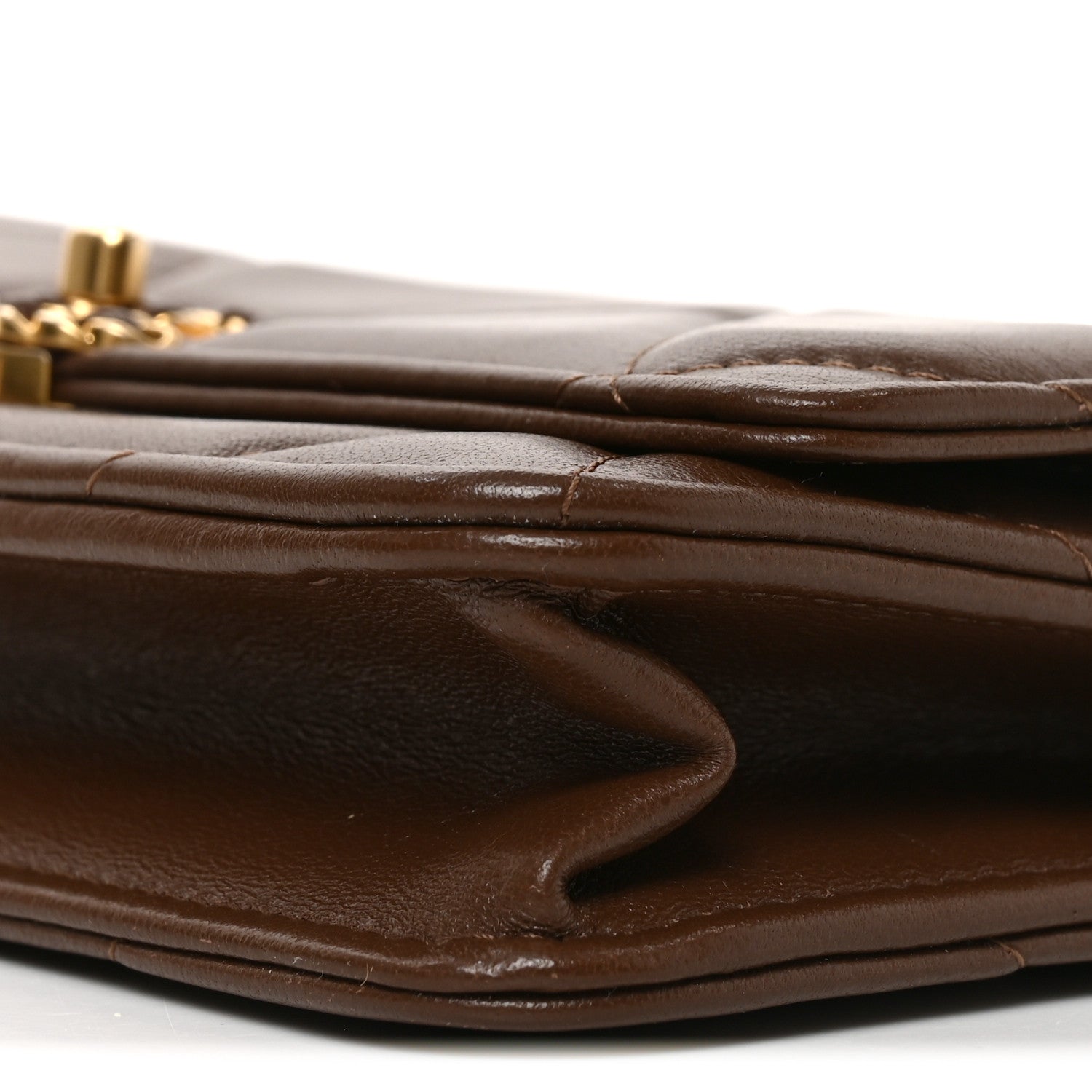 Chanel Lambskin Quilted Chanel 19 Wallet On Chain WOC Brown 11 of 12