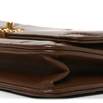 Chanel Lambskin Quilted Chanel 19 Wallet On Chain WOC Brown 11 of 12
