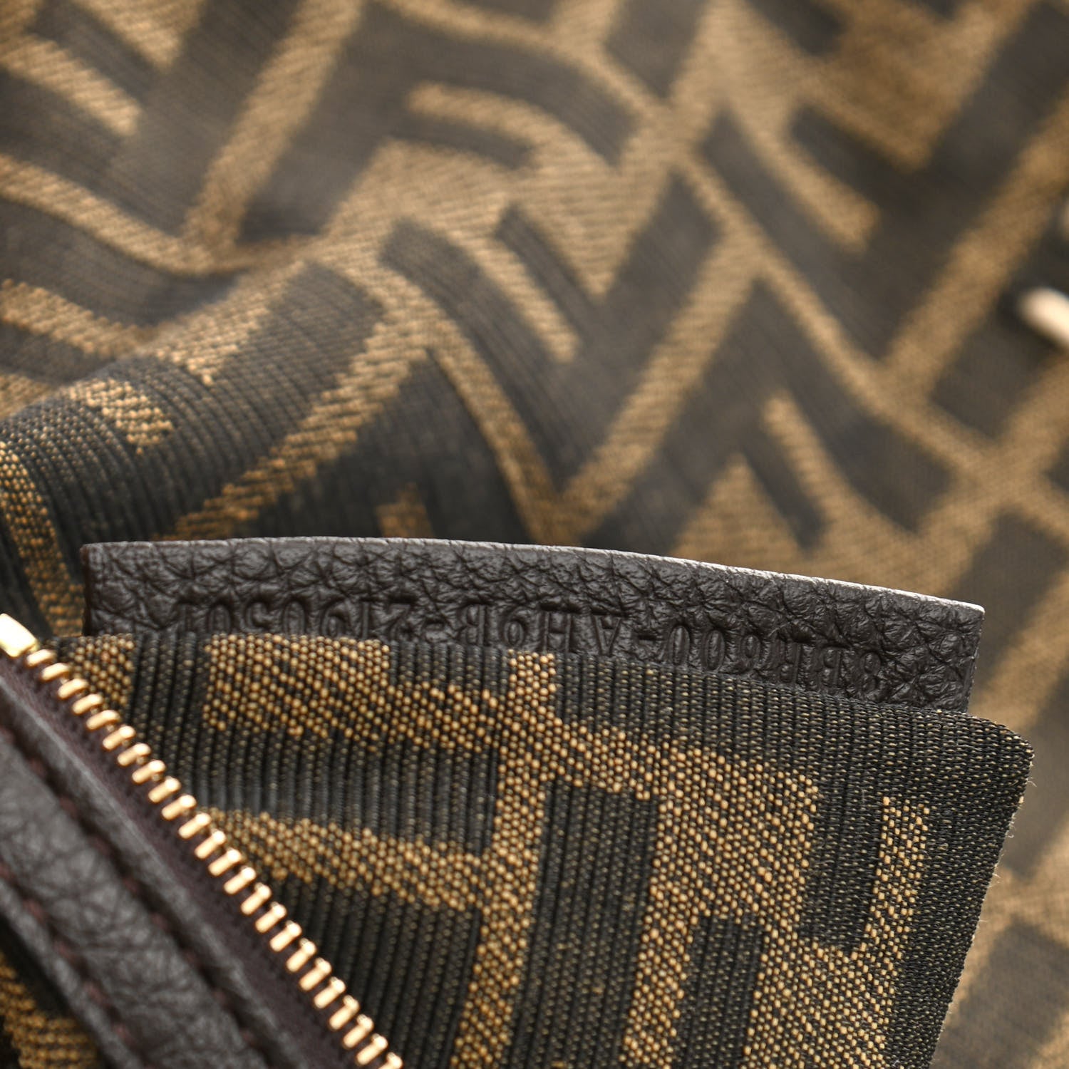 Fendi Fabric Jacquard Cuoio Romano FF 1974 Embroidered Baguette Tobacco Moro Ebano Multicolor 7 of 11
