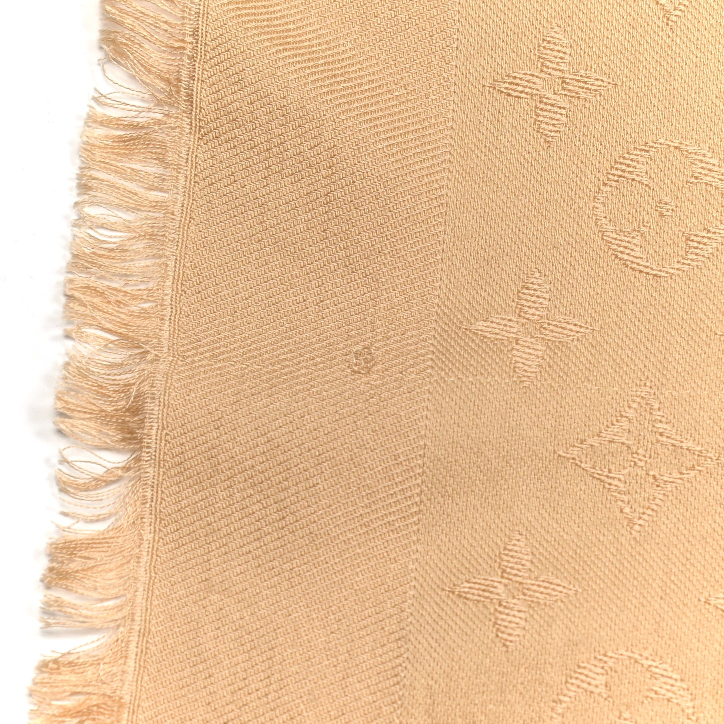 Silk Wool Monogram Shawl Dune