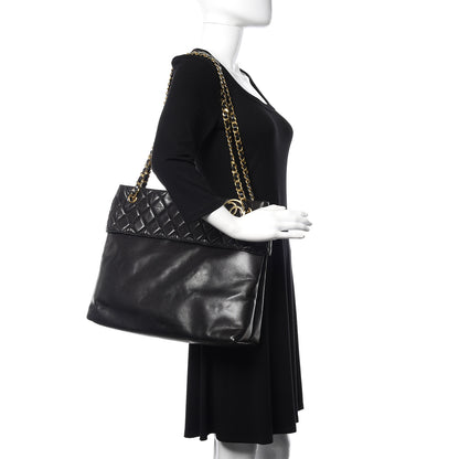 Chanel Calfskin Quilted Large Shoulder Bag Black 2 of 11
