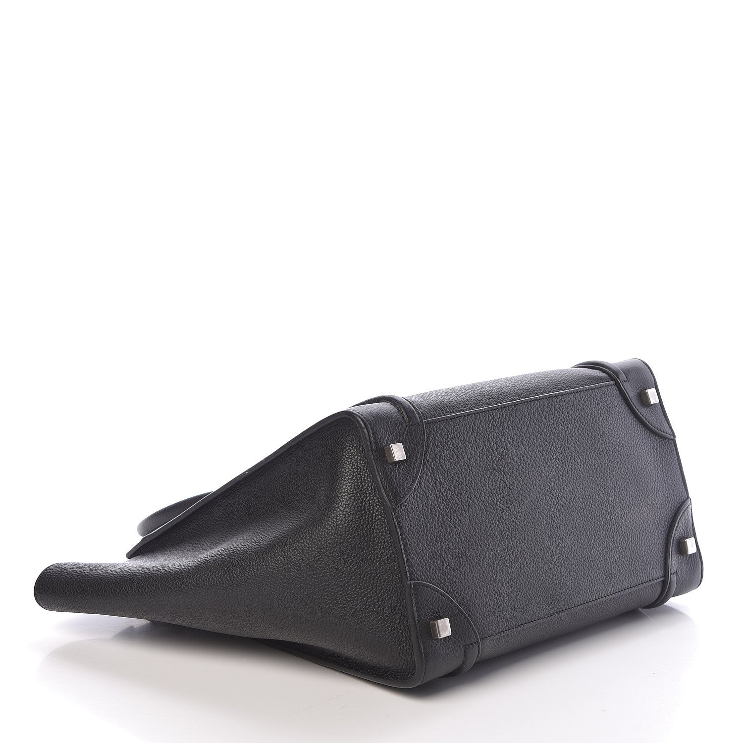 Celine Drummed Calfskin Mini Luggage Black 4 of 8