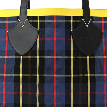 Burberry Vintage Check Medium The Giant Reversible Tote Racing Green Cobalt Blue 11 of 17