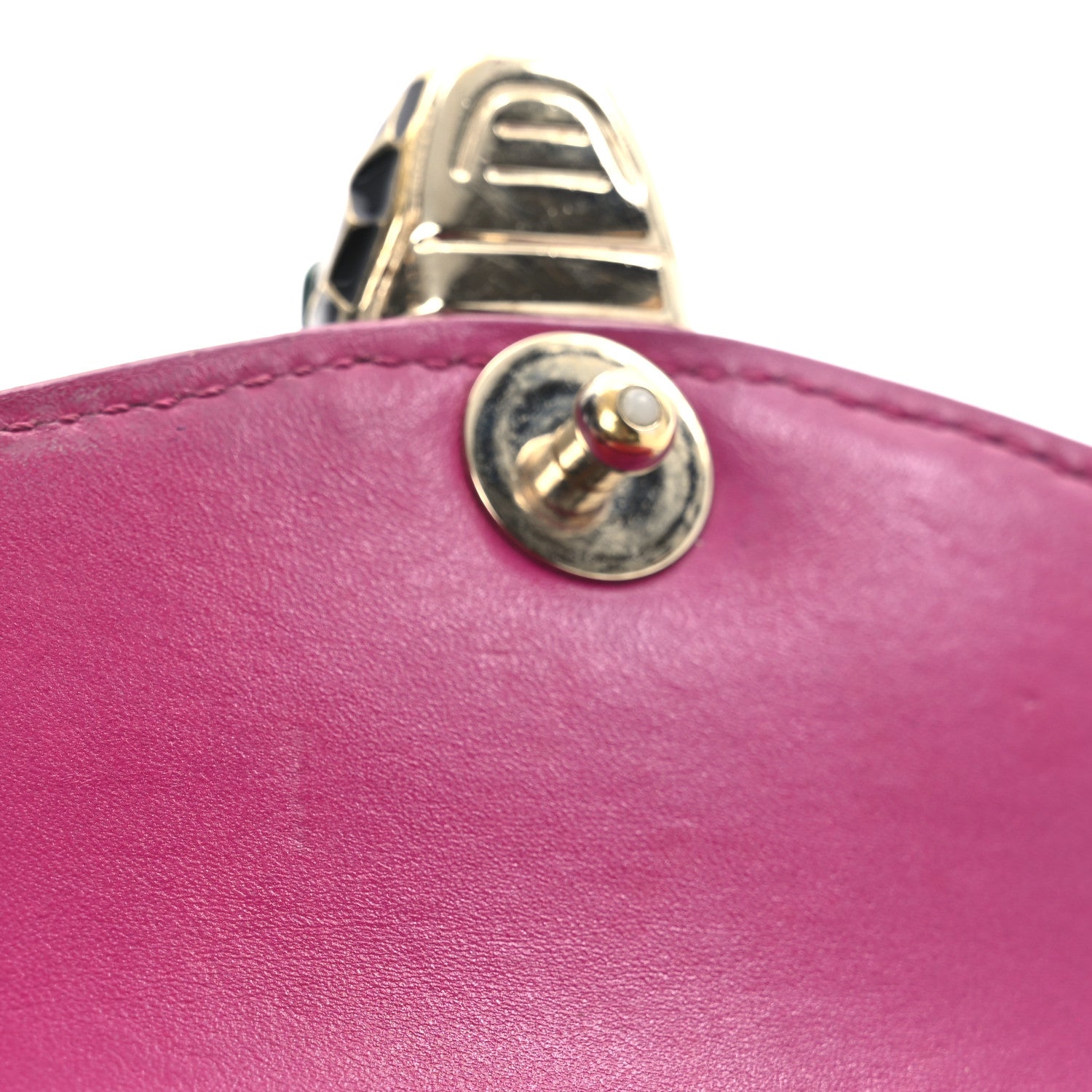Bulgari Calfskin Galuchat Serpenti Forever Crossbody Bag Dark Pink 12 of 14