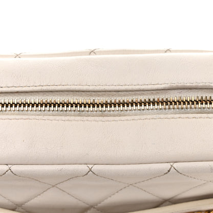 Chanel Calfskin Quilted Enchained Camera Case Bag White 15 of 18