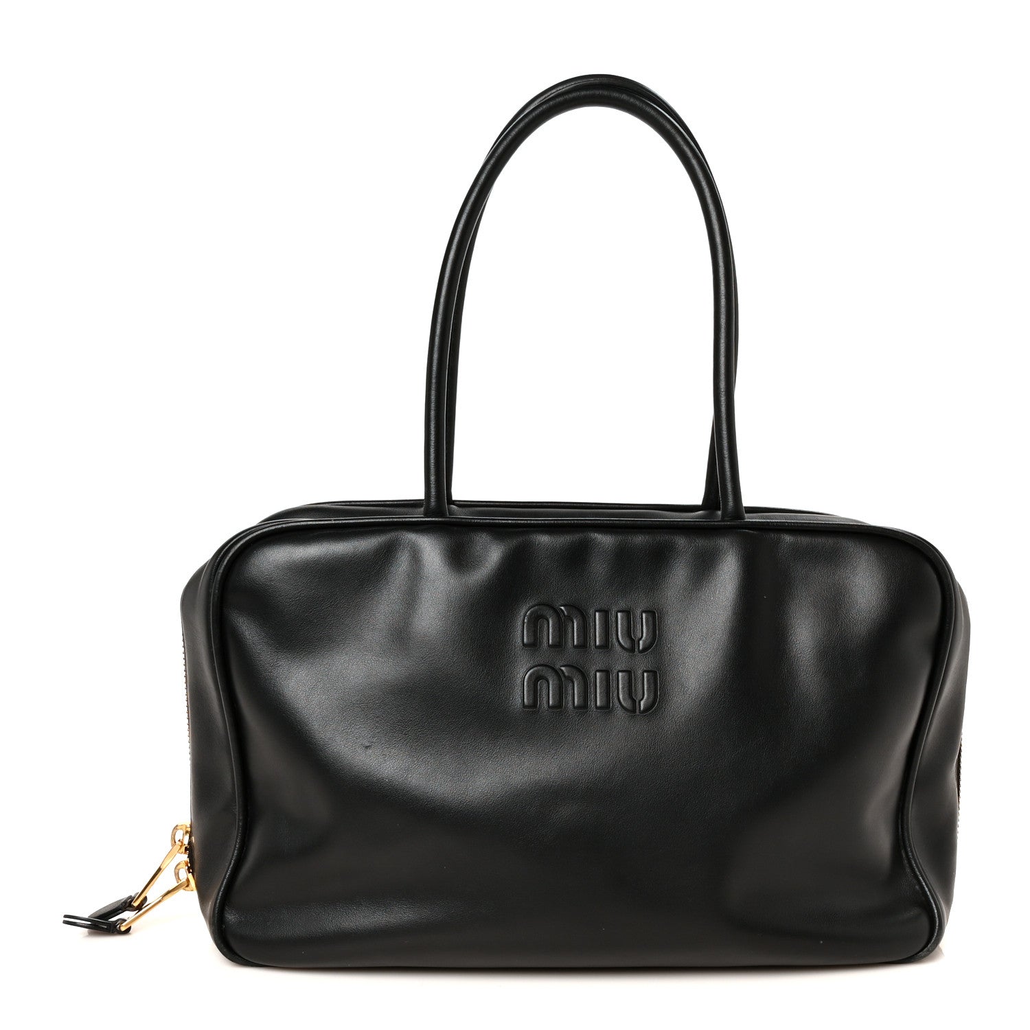 Miu Miu Soft Calf Softy Large Beau Top Handle Bag Black 1 of 9