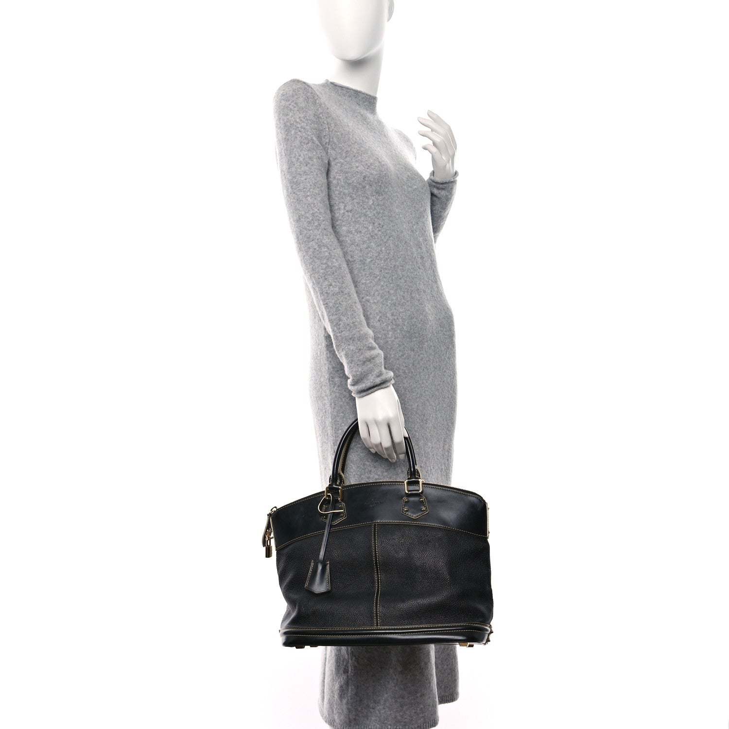Louis Vuitton Suhali Lockit MM Black 3 of 10