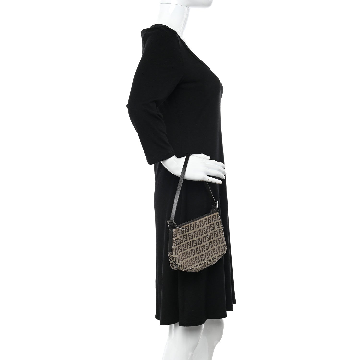 Fendi Zucchino Pochette Dark Brown 2 of 10