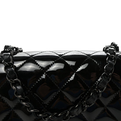 Chanel Patent Calfskin Quilted Mini Square Flap So Black 8 of 11