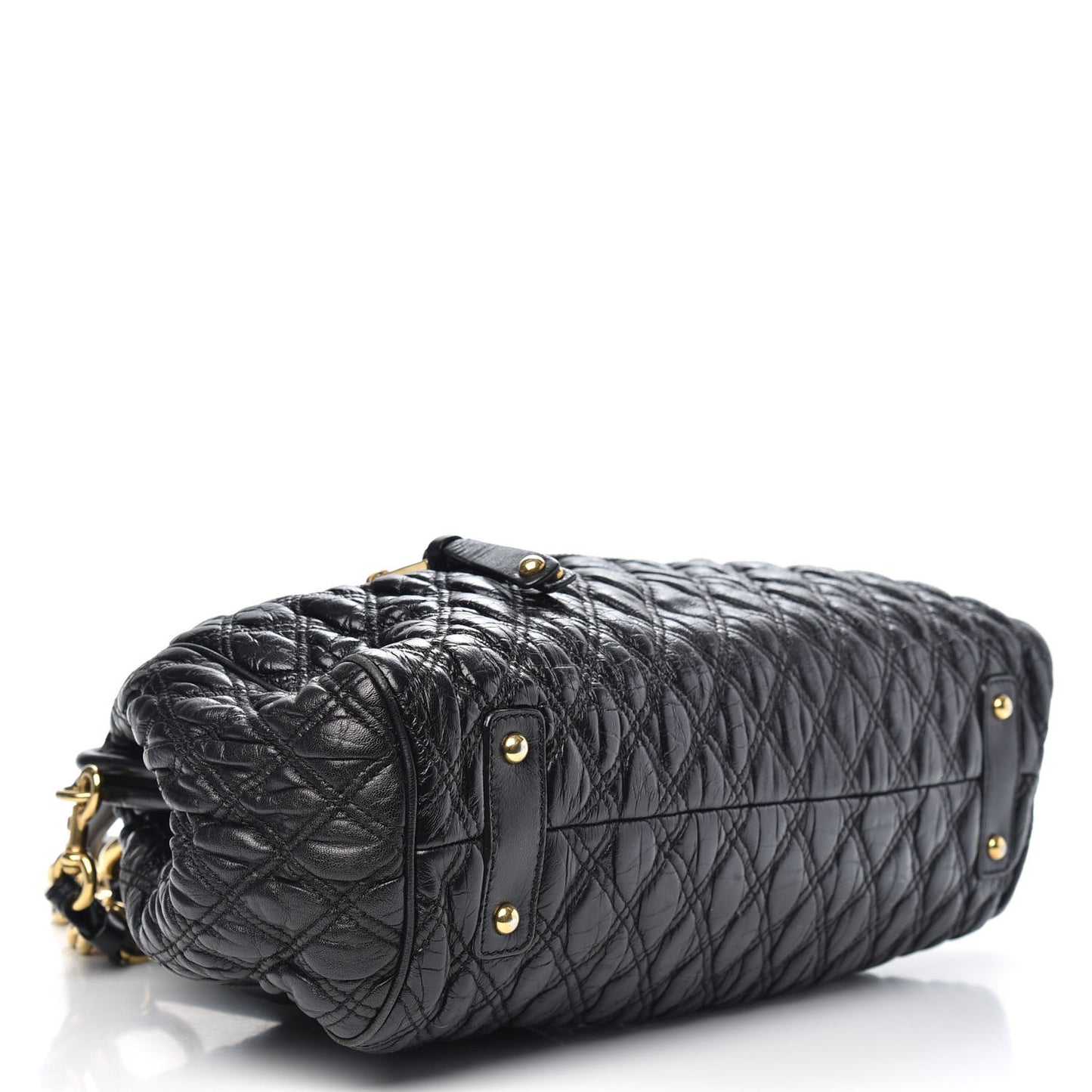 Calfskin Quilted Stam Black