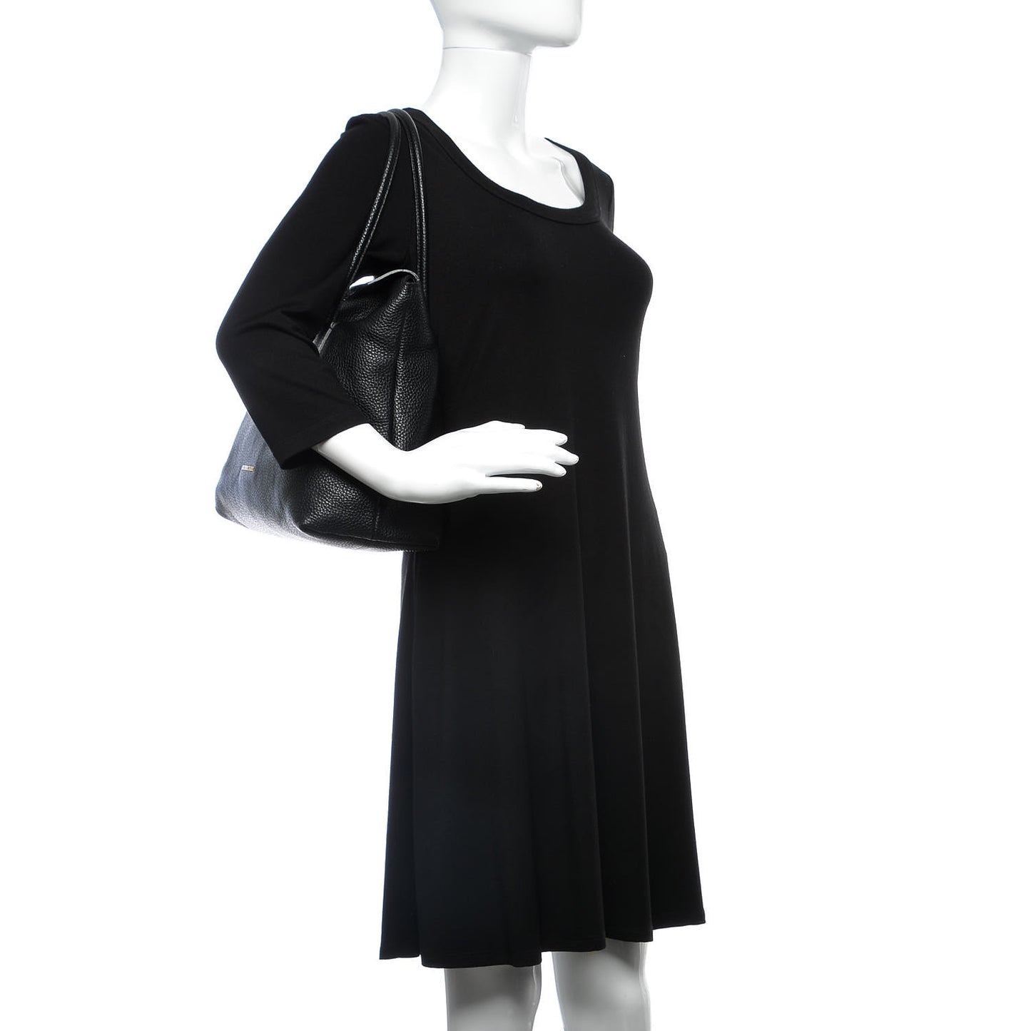 London Grainy Calfskin Medium Baynard Tote Black