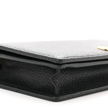 Gucci Calfskin Mini GG Marmont Chain Wallet Black 8 of 9