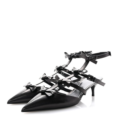 Valentino Garavani Nappa French Bow Gladiator 45mm Sandals 40 Black 4 of 9