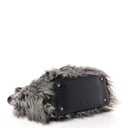 Chanel Calfskin Fantasy Fur Shopper Tote Black 4 of 13