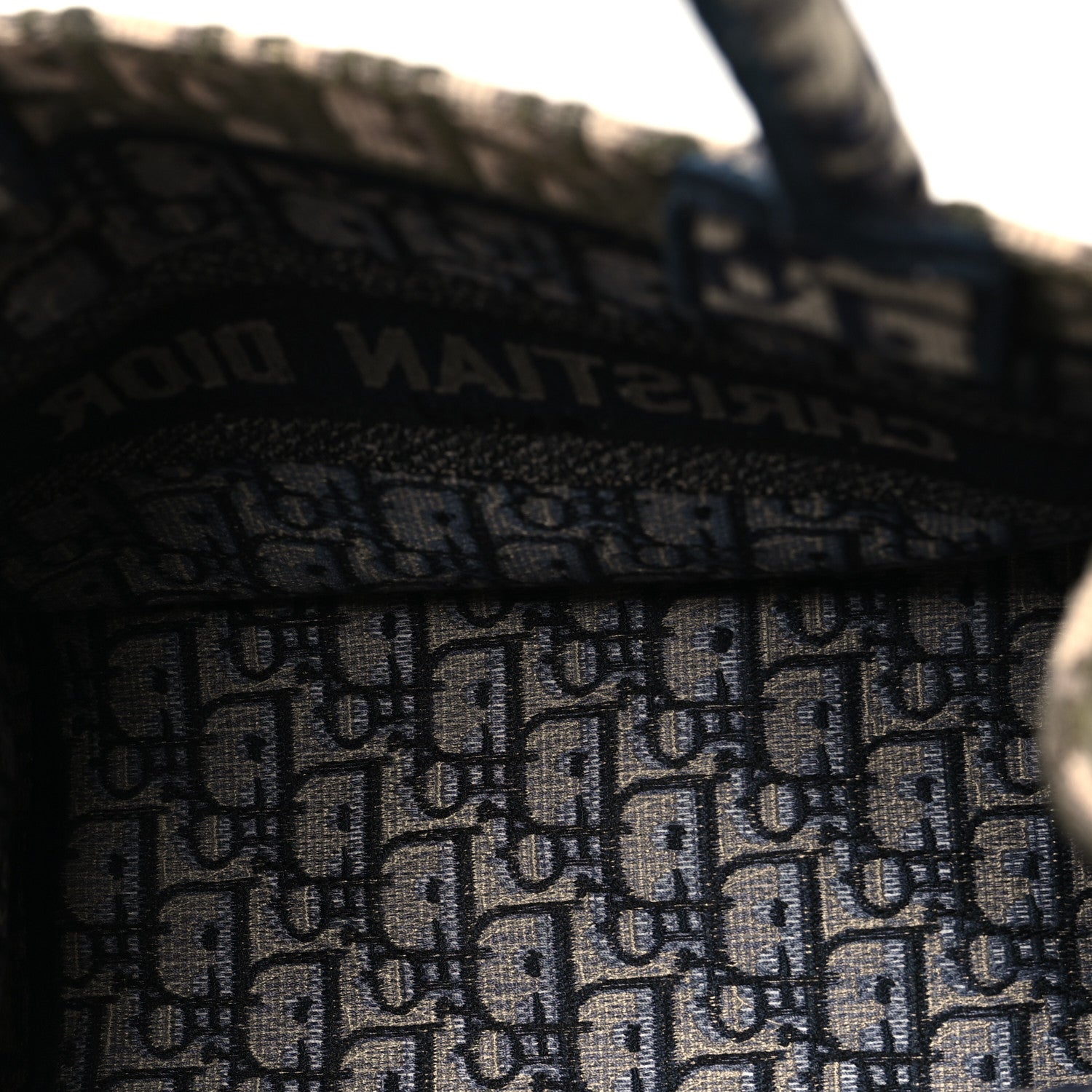 Christian Dior Oblique Small Book Tote Blue Multicolor 5 of 10