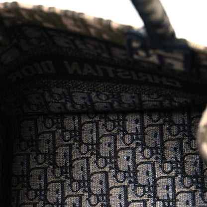 Christian Dior Oblique Small Book Tote Blue Multicolor 5 of 10
