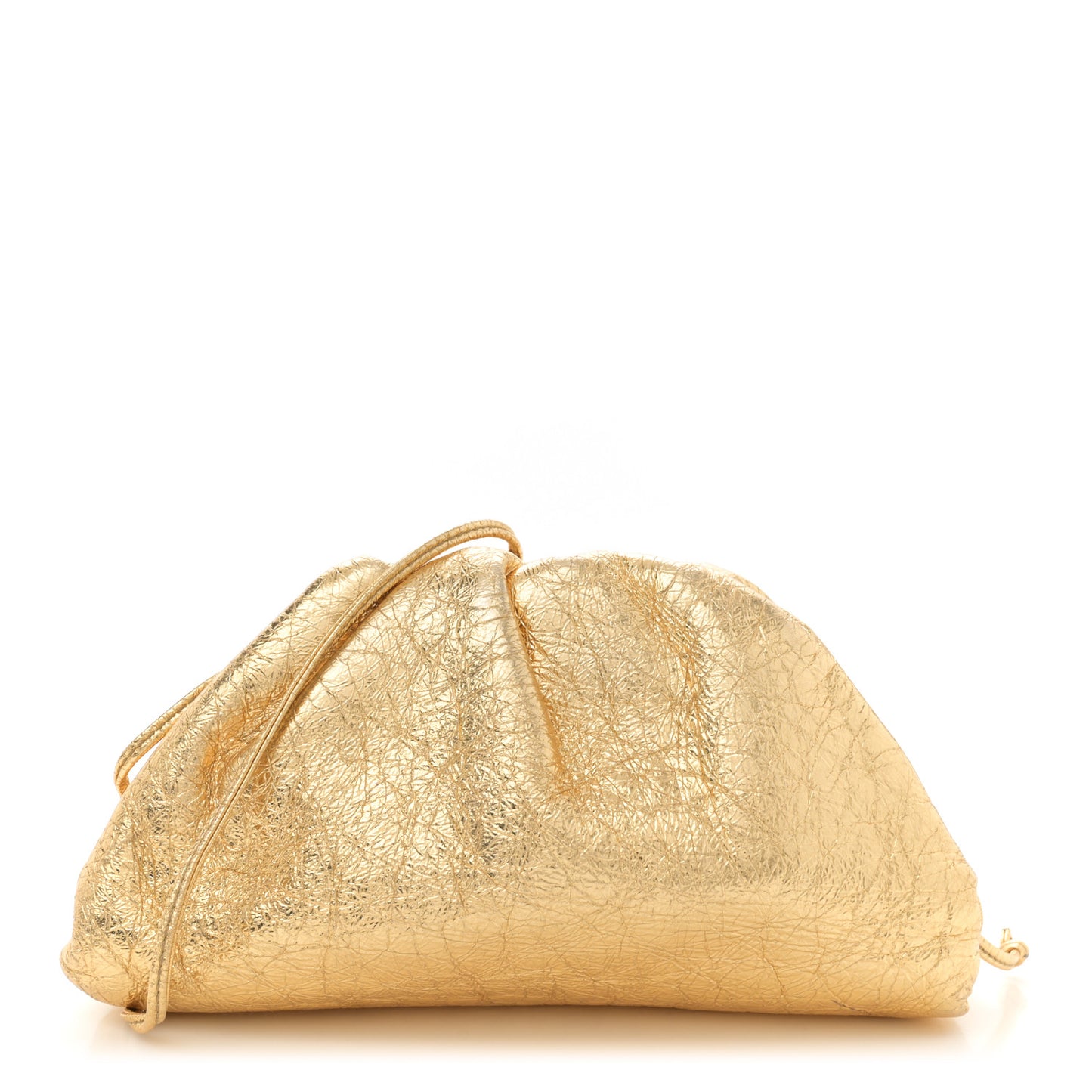 Metallic Crinkled Lambskin The Mini Pouch Oro