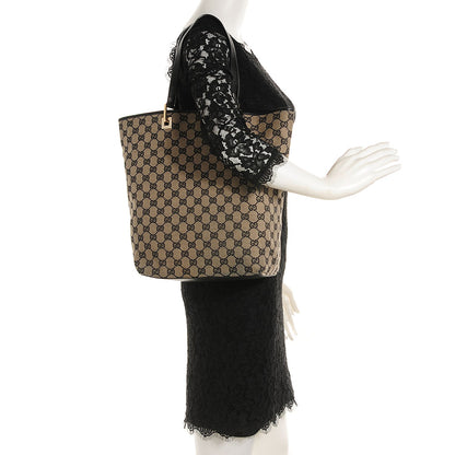 Gucci Monogram Canvas Medium Tote Black 2 of 7