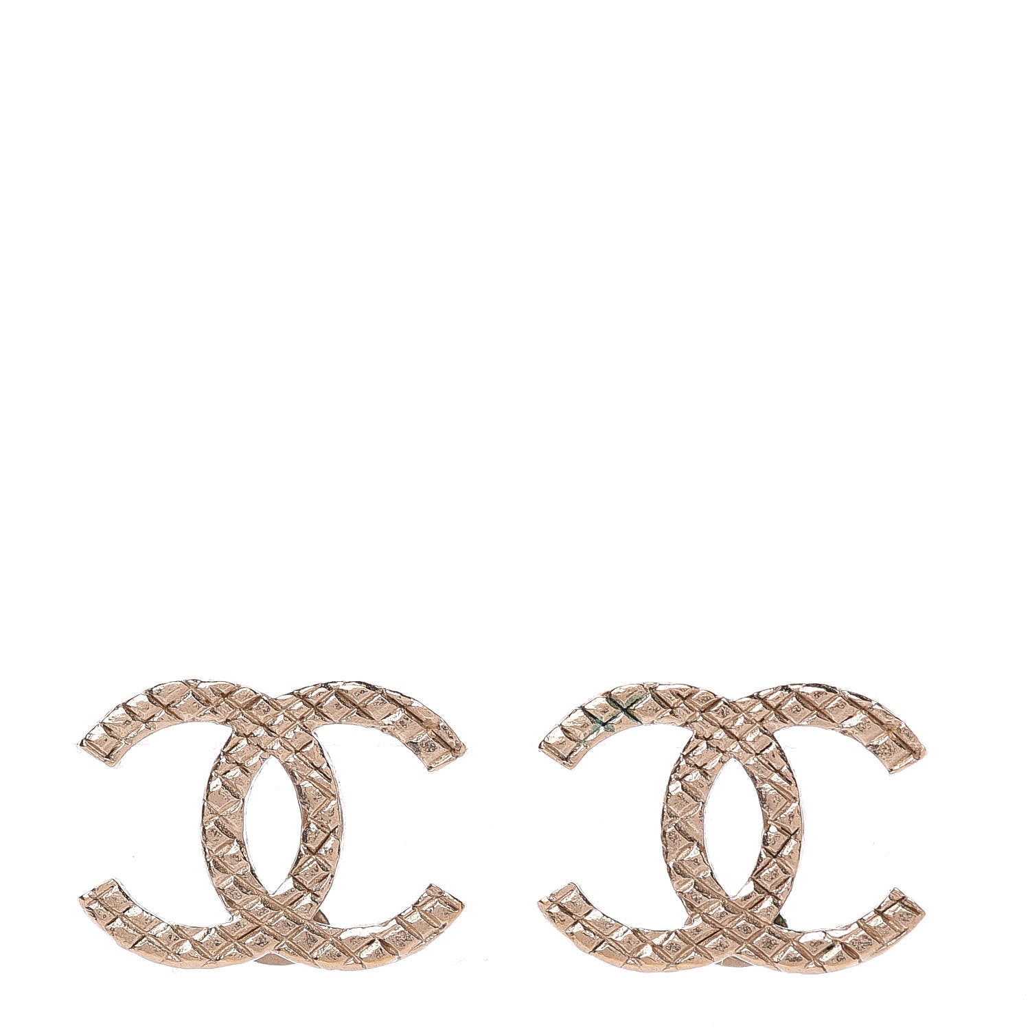 Chanel Quilted CC Earrings Gold 1 of 5