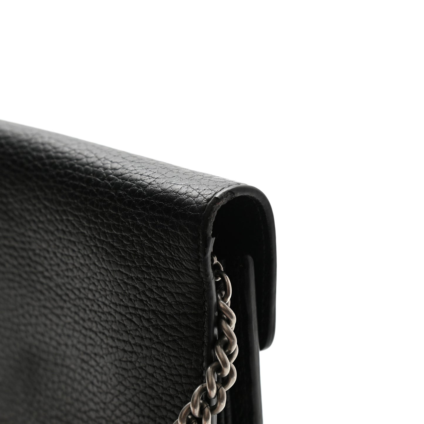 Calfskin Mini Dionysus Chain Wallet Black