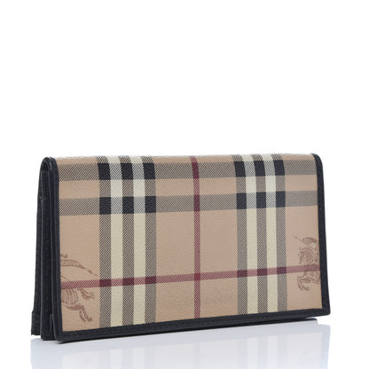 Burberry Haymarket Check Continental Wallet Chocolate 3 of 8