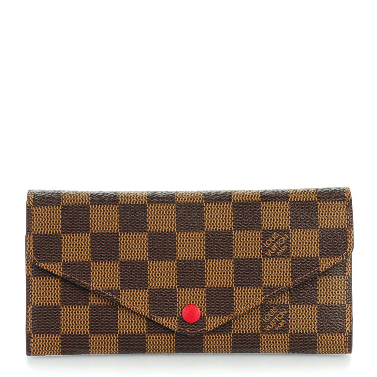 Damier Ebene Josephine Wallet Red