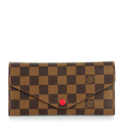 Louis Vuitton Damier Ebene Josephine Wallet Red 1 of 8