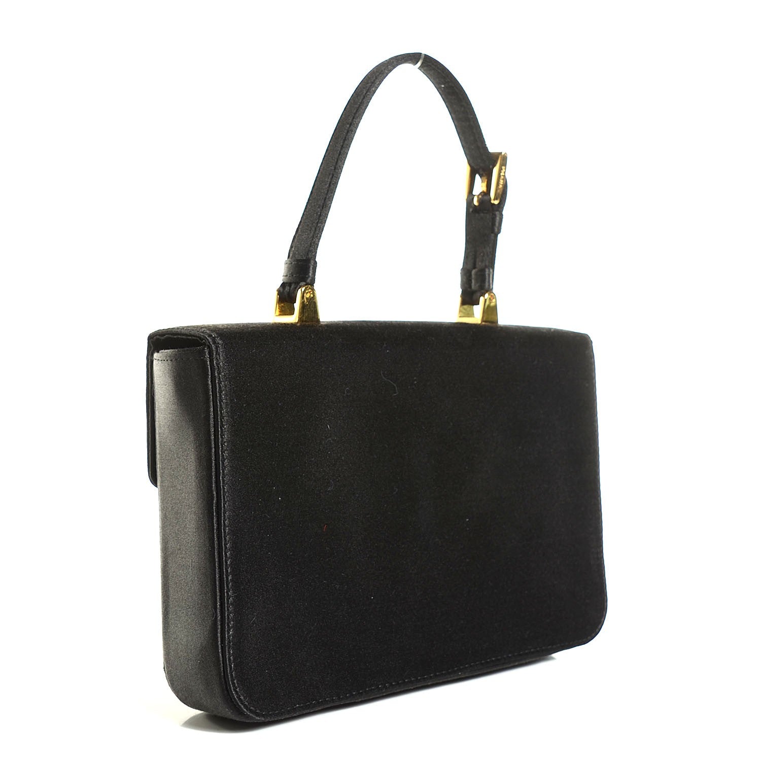 Prada Satin Crystal Evening Bag Black 3 of 8
