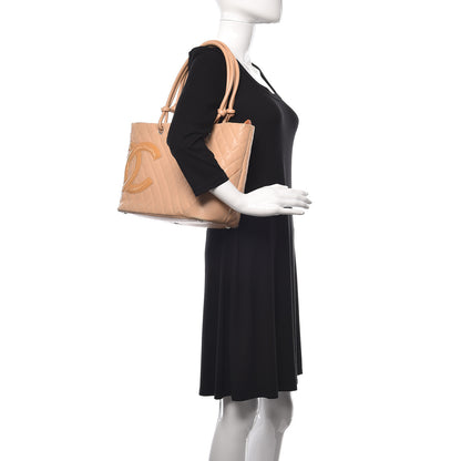 Chanel Calfskin Quilted Large Cambon Tote Beige 2 of 23