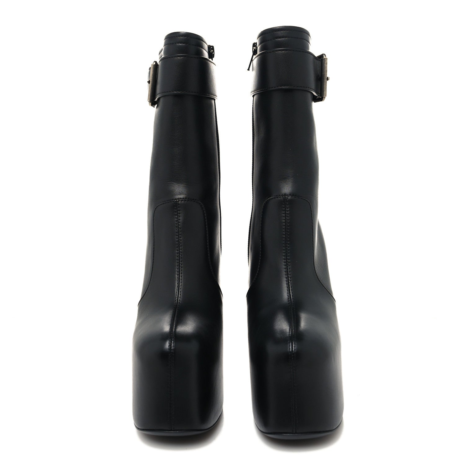 Saint Laurent Calfskin Mina 85 Boots 38.5 Black 2 of 7