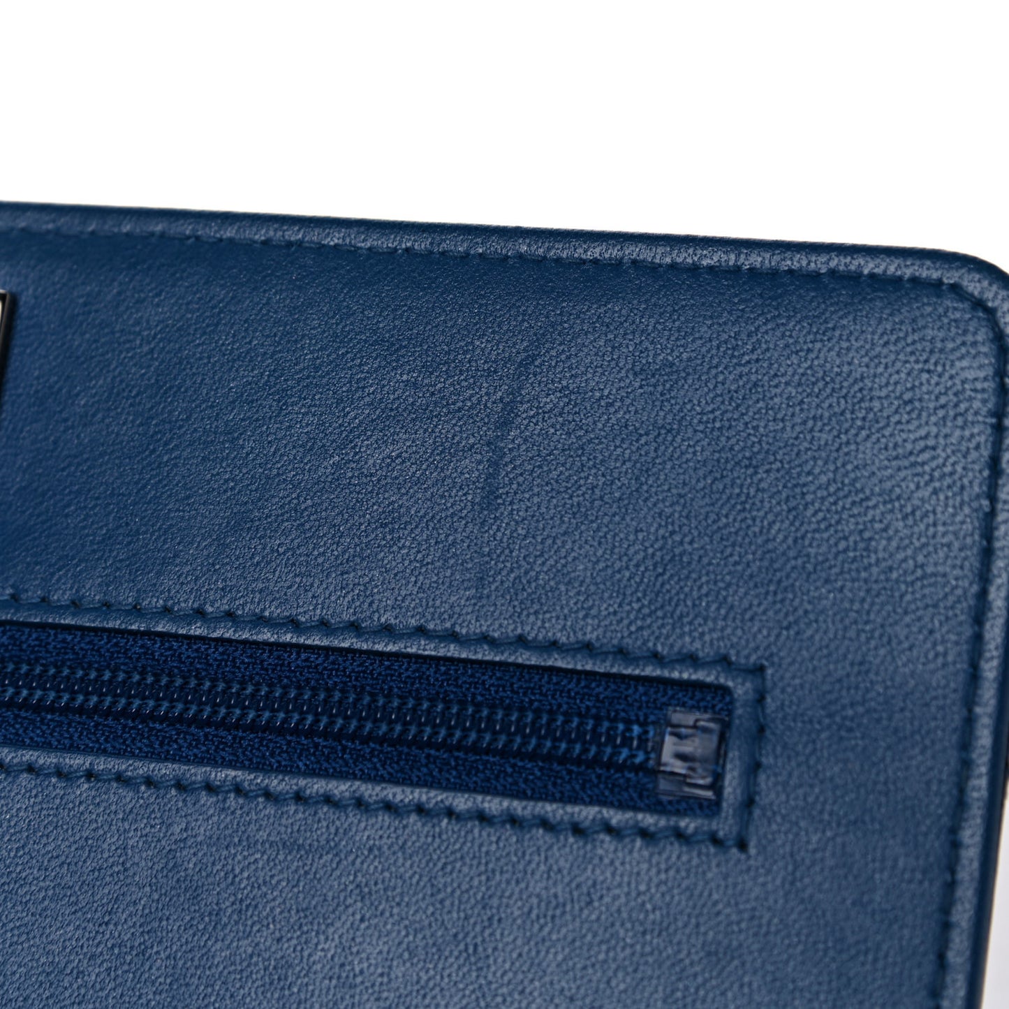 Lambskin Quilted Trendy CC Wallet On Chain WOC Blue