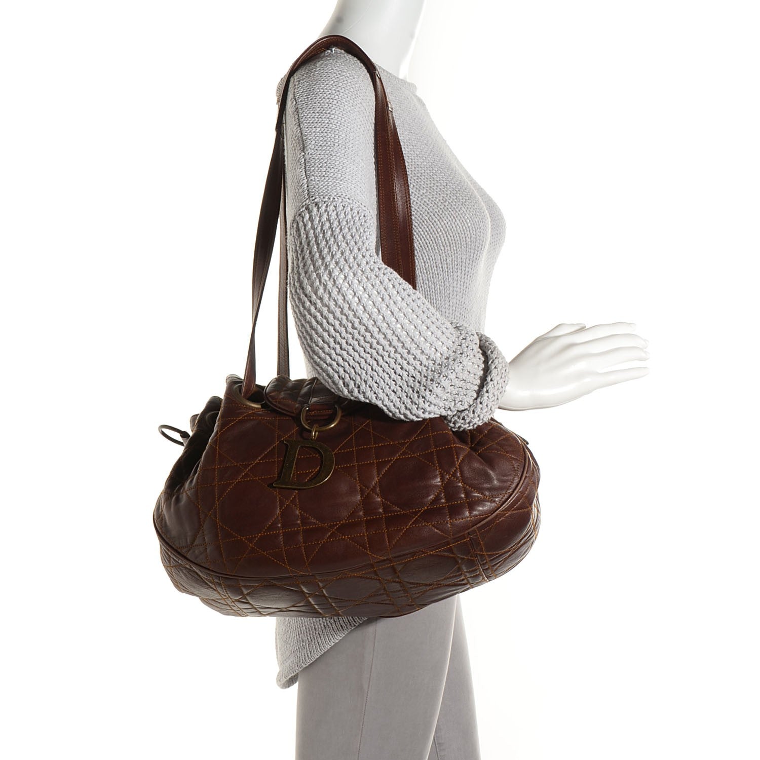 Christian Dior Lambskin Cannage Drawstring | 2 of 7