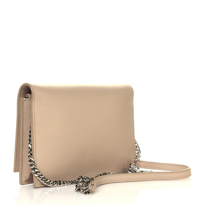 Saint Laurent Smooth Calfskin Classic Monogram Kate Tassel Chain Wallet Nude Powder 2 of 4