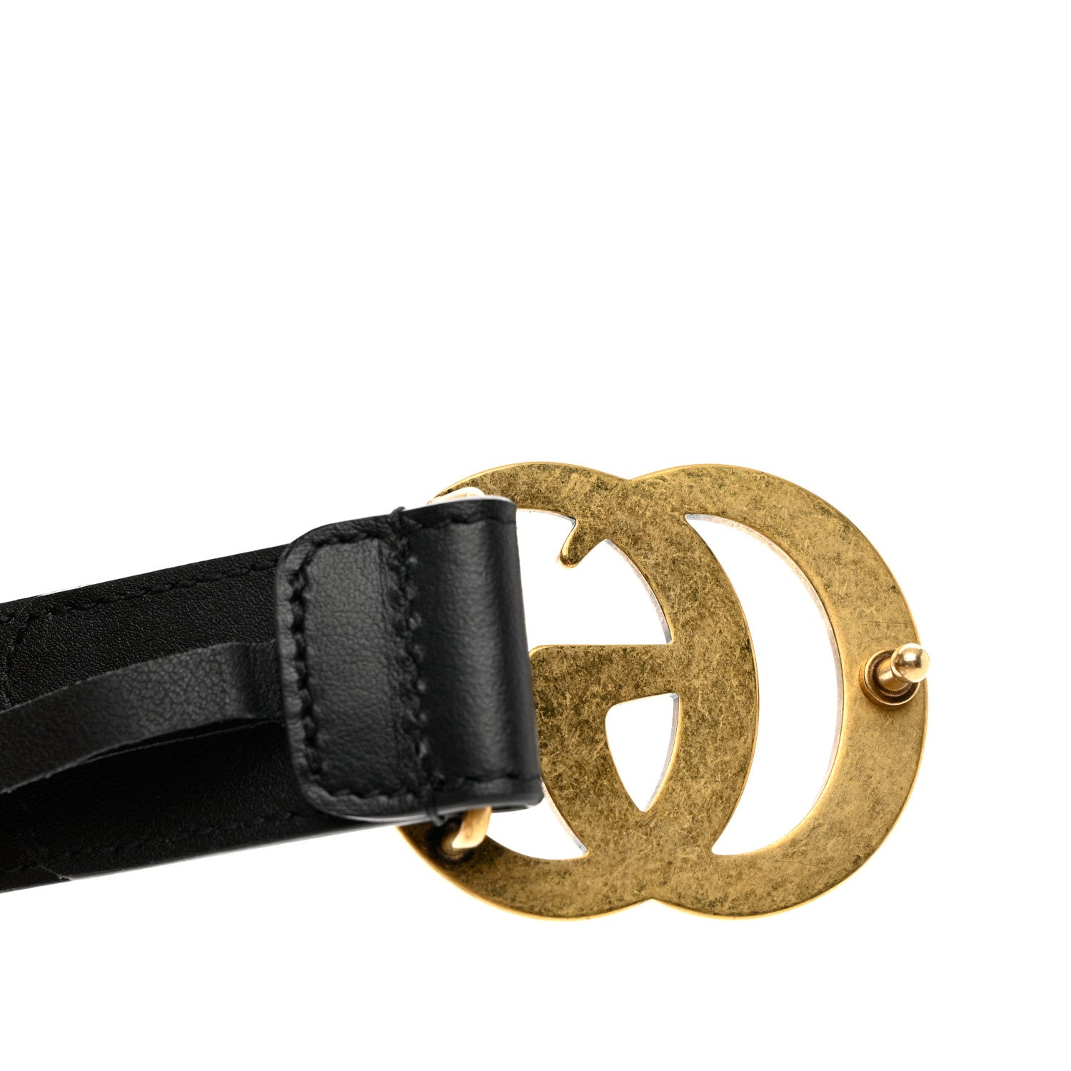 Gucci GG Supreme Monogram Matte Plutone Calfskin Double G 30mm Belt 90 36 Beige Ebony Black 5 of 6