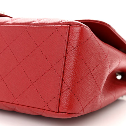 Chanel Caviar Quilted Maxi Single Flap Red 10 of 10