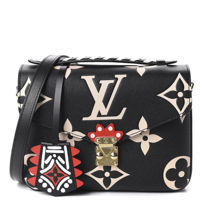 Louis Vuitton Empreinte Monogram Giant Crafty Pochette Metis Black Creme 1 of 8